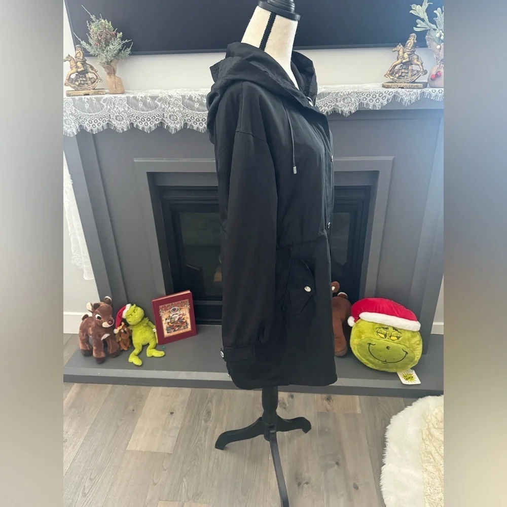 Michael Kors Black Hooded Anorak Jacket Women’s Size M